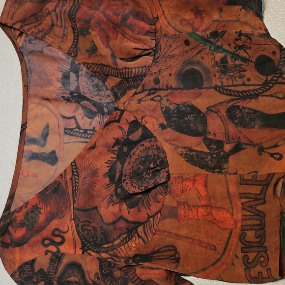 Chiffon Aztec Bell Sleeve Top - Picture 6 of 14